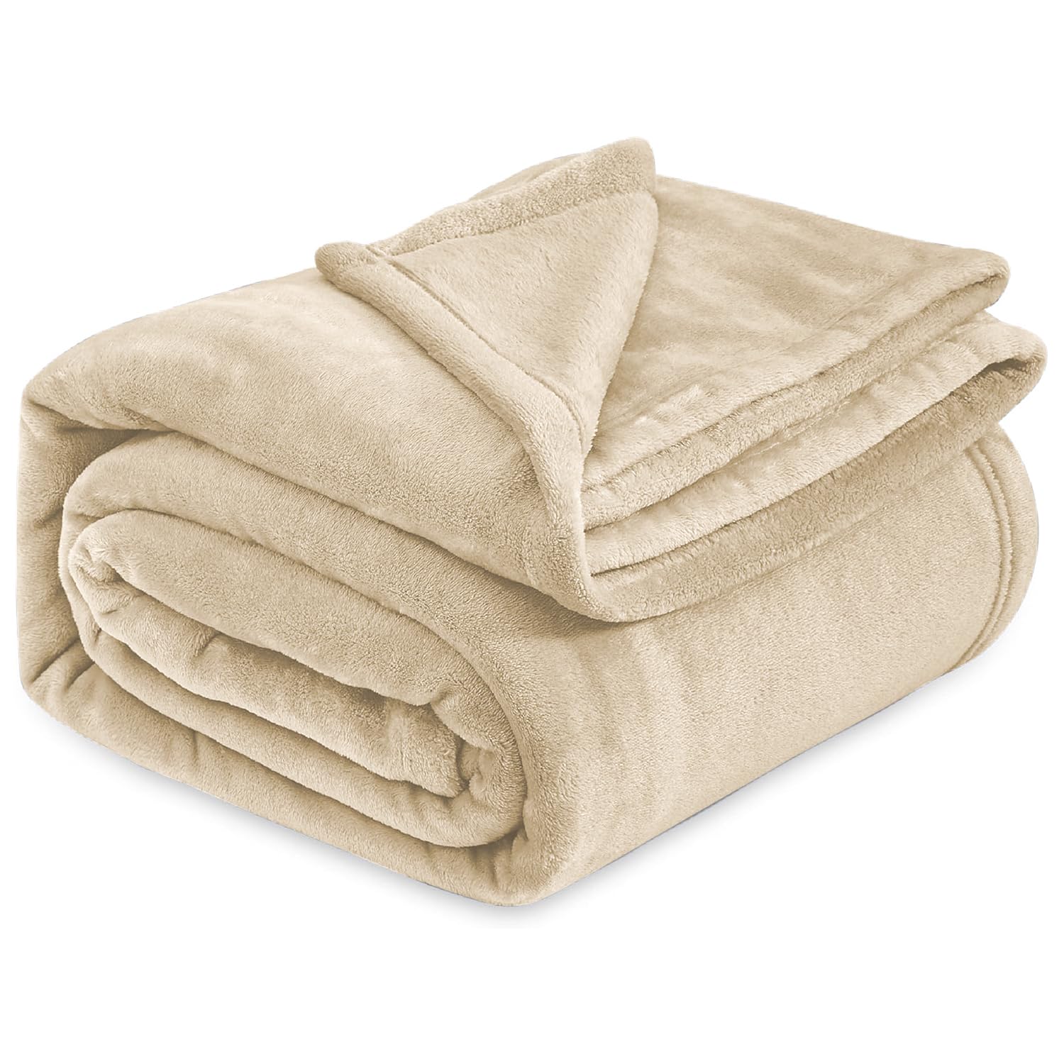 Cloth Fusion Nimbus 280 GSM Fleece Blanket, Beige, Single 58x86 inches Kafalo