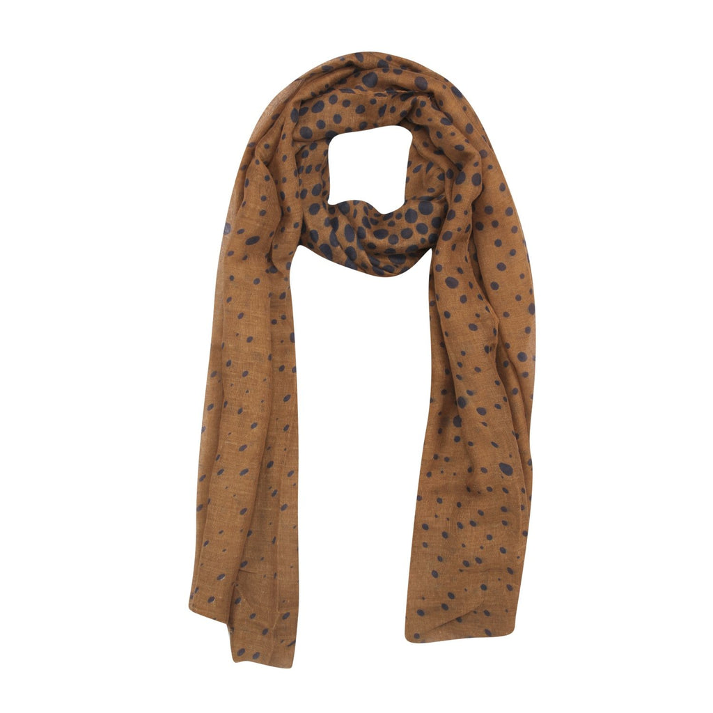 FabSeasons Brown Cotton Unisex Printed Scarf, Scarves, Stole and Shawl for Men & Women