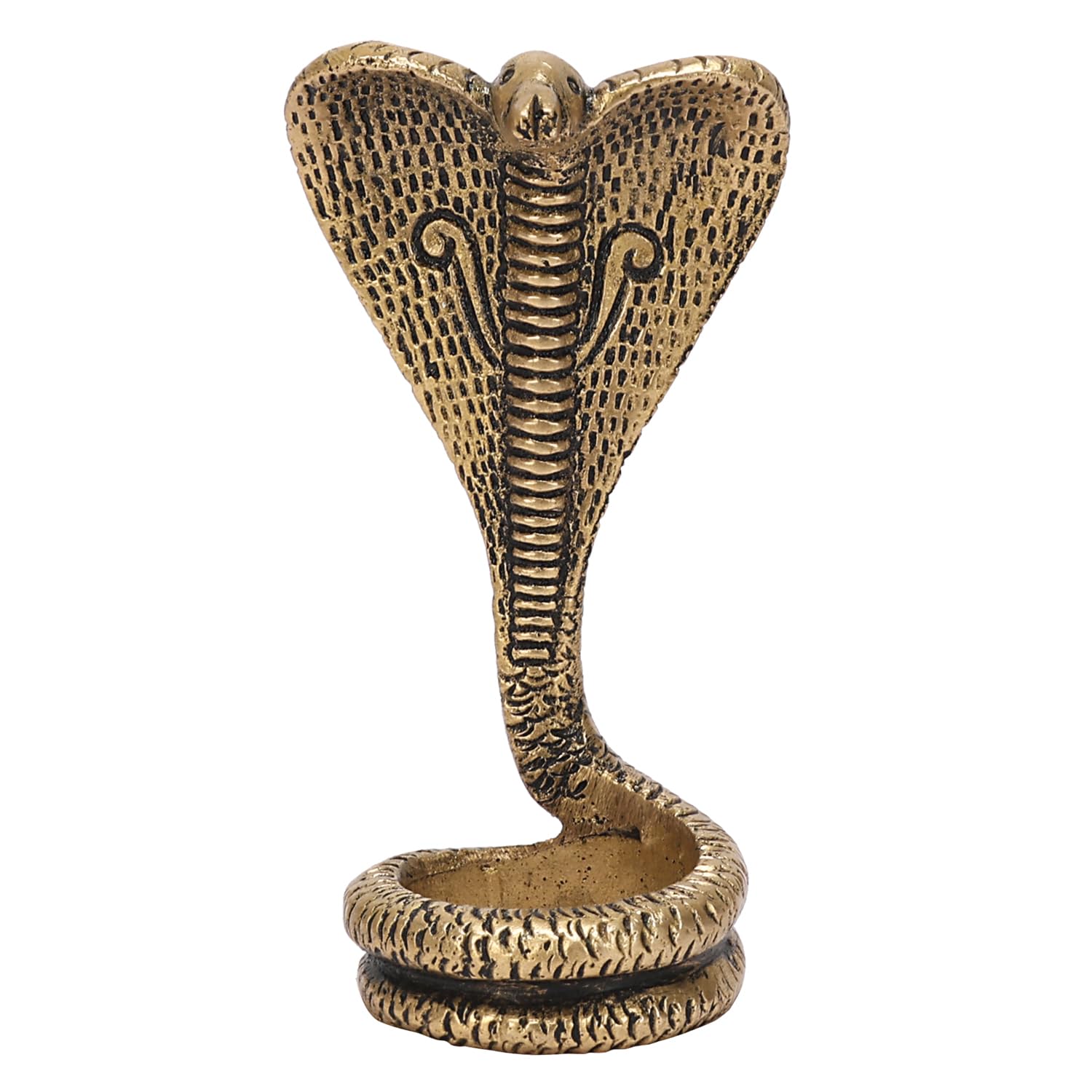 SVARUP Brass Shiva Snake for Lingam Shivlingam Naagdev Naag Idol Puja Statue God Mandir Temple Home Decor Vastu Showpiece 4 Inch