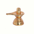 KridayKraft Baahubali Design Size (2.5) Metal Shiva Lingam Shiv Ling Idol Murti for Pooja Purpose (Gold)