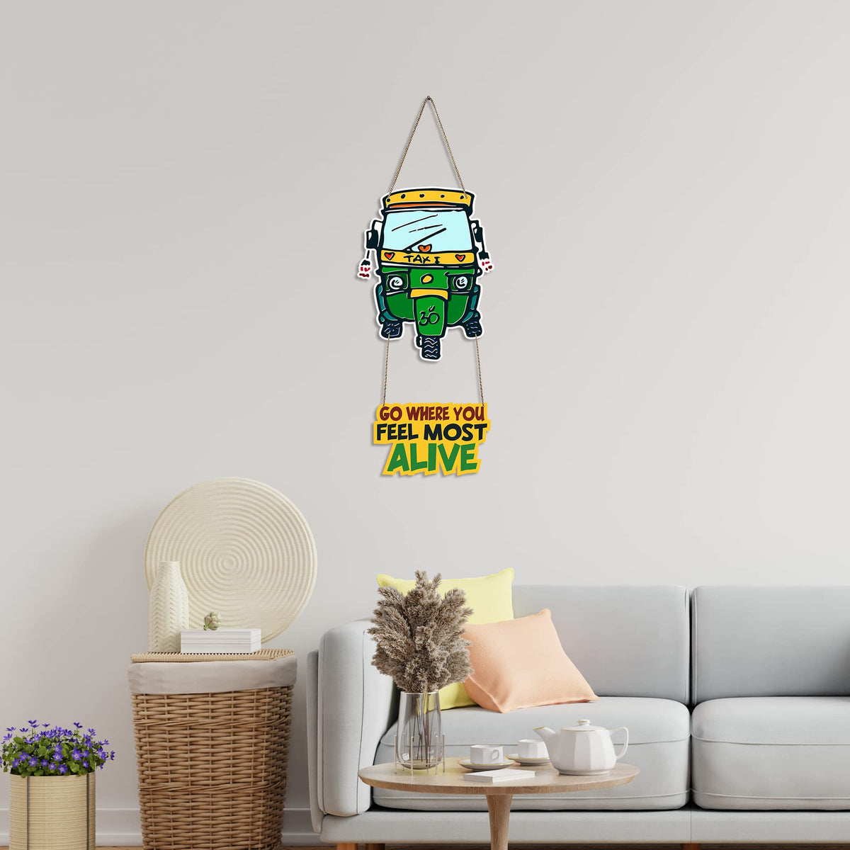 Artvibes Go Where You Feel Most Alive Printed Wooden Wall Hanging MDf Wall Art | Quotes Decor Item for Office | Traveller Quotes Wall Art | Wall Art Print | Home Decor | Unique Gift (WH_5713N)