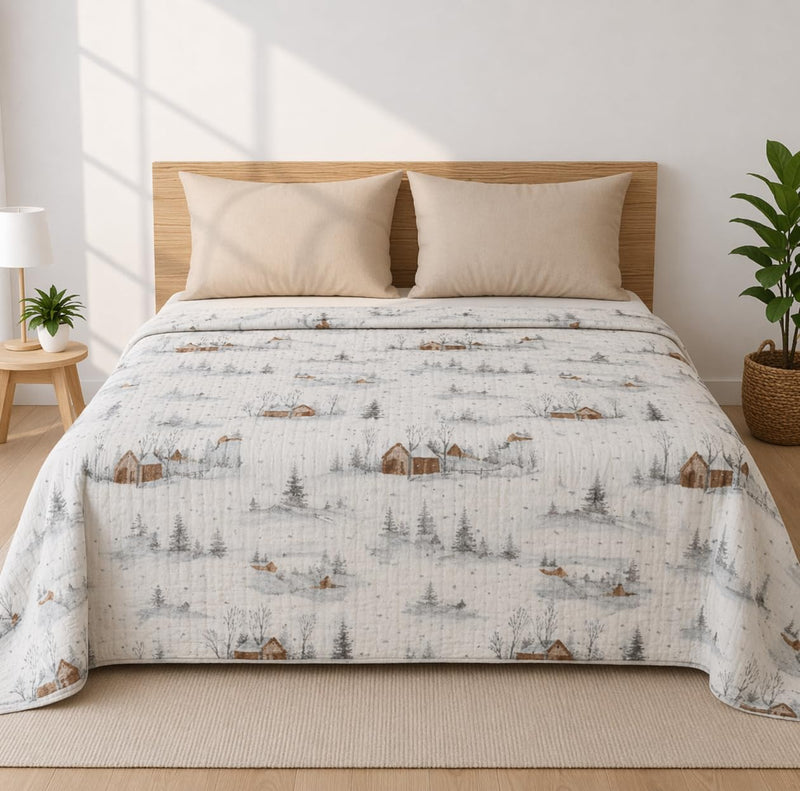 Premium Flannel Dohar for Double Bed | Ultra Soft & Lightweight AC Blanket | Breathable All Season Blanket Ac Quilt for Summer & Mild Winter | Machine Washable (84x90 Inches)_Print Style 39 Kafalo