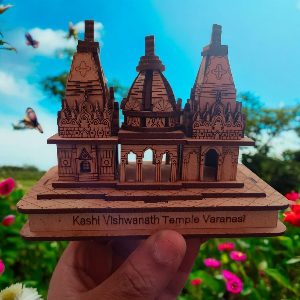 SriMaa Ventures Replica of Kashi Vishwanath Mandir | Kashi Ke Dev Bholenath Mini Idol | Miniature Varanasi Mandir for Home Puja, Temple