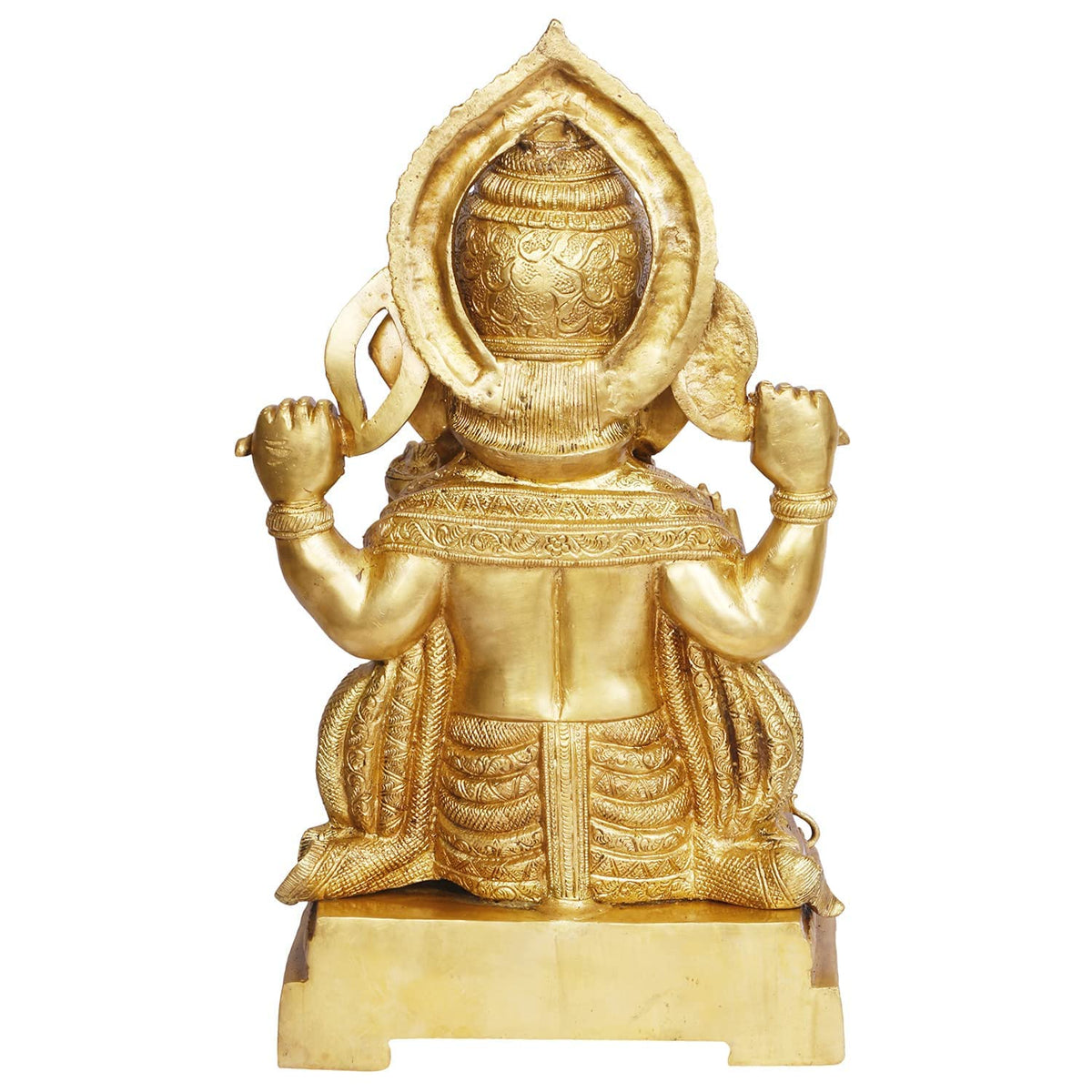SVARUP Brass Ganesha Idol for Home Decoration Ganpati Statue Murti for Gift Height 18 Inch Weight 17 Kg Color Gold
