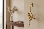 KridayKraft Decorative Metal Parrot Wall Hanging – Golden Ring Design with Bells, Traditional Home Decor Item for Living Room, Entrance & Gift.