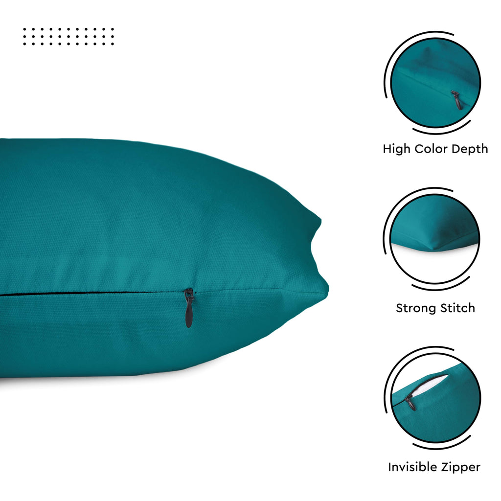 Encasa XO Cushion Covers, No Inserts, Cotton Throw Pillow Cases