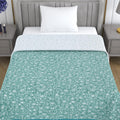 Mafatlal Sparsh Dohar Single Bed, 150 GSM Pure Cotton Malmal, Reversible AC Blanket, Soft & Breathable Cotton Blanket for Summer, Monsoon & Winter, 147 x 223 cm, Muted Teal Green & Ivory Kafalo