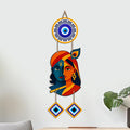 Artvibes Radha Krishna Artistic Evil Eye Wall Hanging for Home Entrance Decor | Nazar Battu Protection Hanging for Living Room Bedroom Temple | Vastu Positive Energy Decorative Gift (WH_8576N)