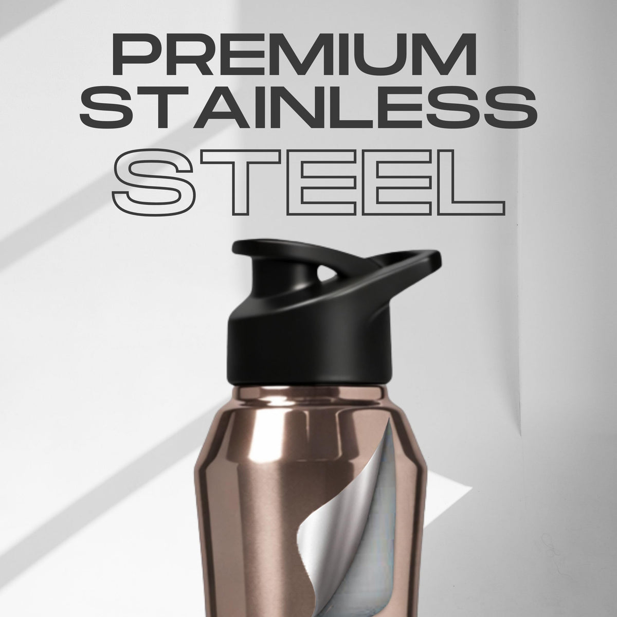 Speedex Stainless Steel Water Bottle 1 Ltr, 1000 ml Metal Bottle For Daily, Office, School, Gym, Travel Use for Men, Women, Kids, Adults-Leak Proof Sipper Cap, BIS Approved, Copper Gold, Set of 4