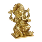ARTVARKO Brass Ganesha Idol Statue Murti Lord Ganesh Ganpati Kalash Idols for Home Entrance Decor Pooja Room Temple Mandir Diwali Decoration Gifts 6 Inch
