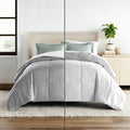 Hotel Collection 150 Gsm All Season Comforter Double Bed AC Blanket/Quilt/Rajai Soft & Breathable Microfiber Lightweight (90 X100 Inches) - Double Bed Comforter - White/Silver Grey Color Kafalo