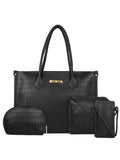 LEGAL BRIBE Crock Style Tote Bag Combo Of 4 (Black)