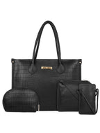 LEGAL BRIBE Crock Style Tote Bag Combo Of 4 (Black)