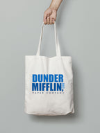 THE UMBRELLA STORE Dunder Mifflin Cotton Canvas Tote Bag | The Office-Inspired Reusable Shopping & Daily Carry Bag | Eco-Friendly & Durable