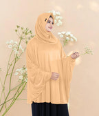 Mehar Hijab's Women's Stylish Hijab Solid Polycotton Feel Good Fabric HANANA Sleeve Hijab Free Size (Skin)