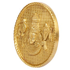 ARTVARKO Brass Lord Tirupati Balaji Sri Venkateswara with Shankh Chakra Wall Hanging Idol Showpiece Home Décor (6.5x7 Inch)