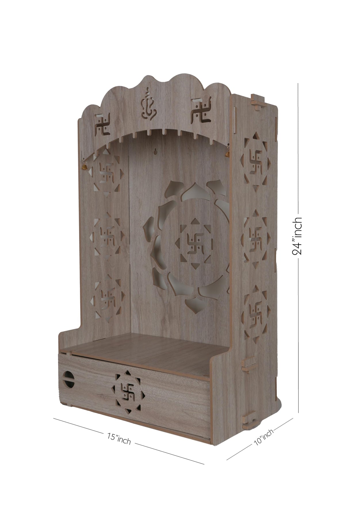 AR ART Divya Pooja mandir for Home Office Foldable Pooja Stand for god devghar for Home mandir for Home Wall Mounted (074)