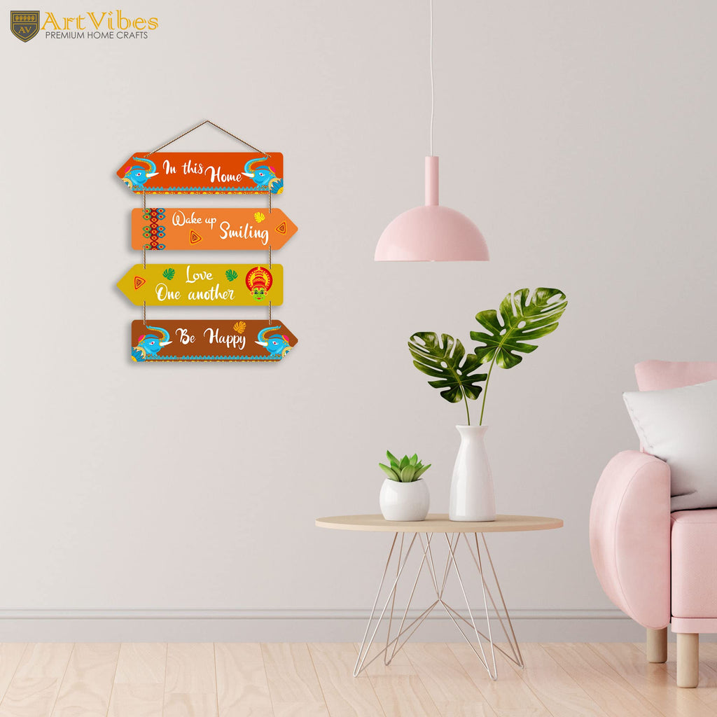 Artvibes In This Home Love One Another MDF Wooden Wall Art for Home Decor For Living Room | Office | Quotes Decor Item | Home Quotes Wall Hanging | Modern Decor Items | Wall Poster(WH_4412N)