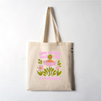 VVWV Grow Through What You Go ThroughPrinted Eono Reusable Tote Bags | 100% Organic Cotton Shopping/Grocery Bag | Multi-Purpose Bag | Sturdy Canvas Bag with 15kgs Capacity (13 x 15.7 Inch)
