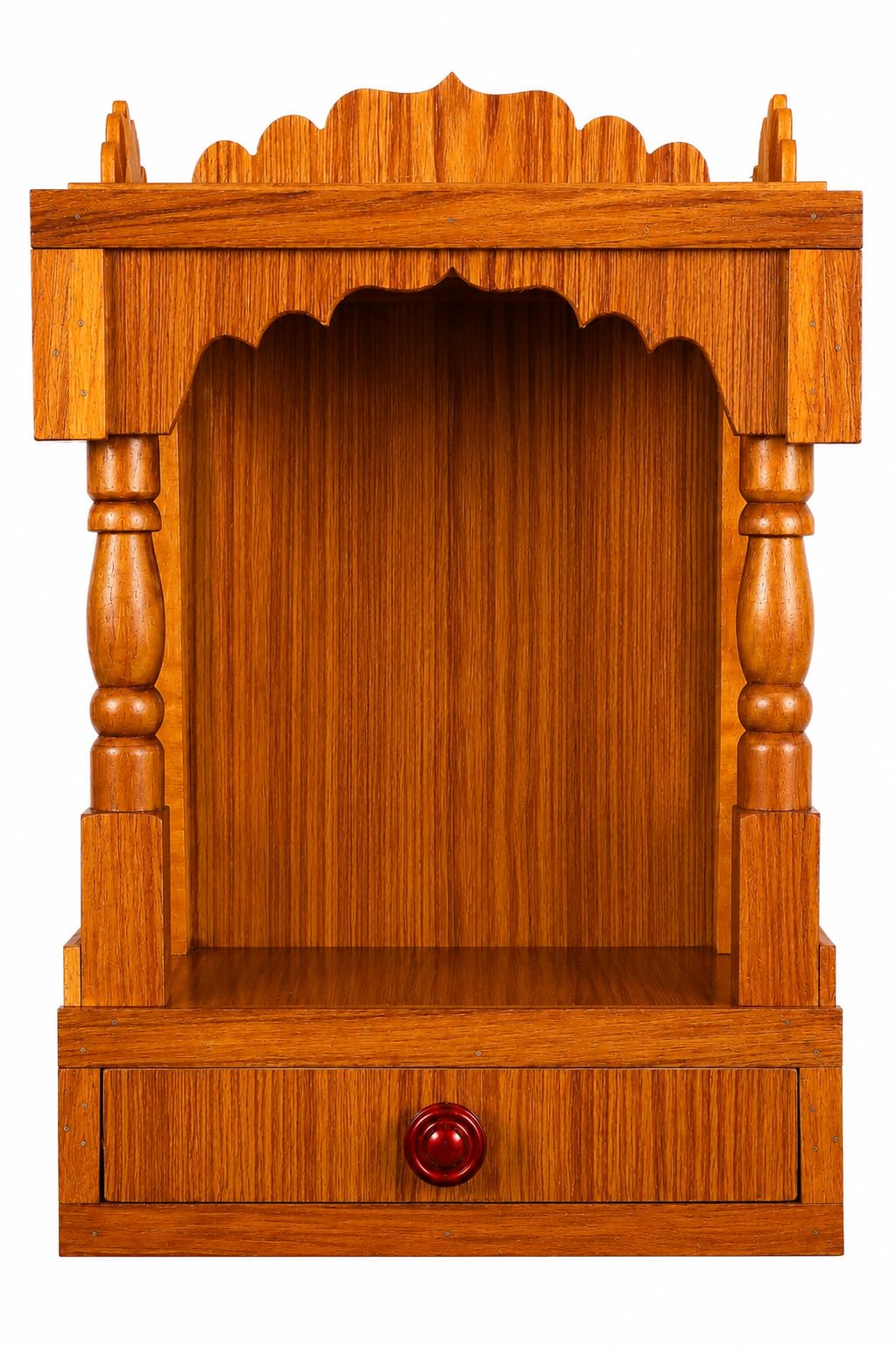 INFINITYS Wooden Home Temple for Pooja, 22 × 32 × 45 cm