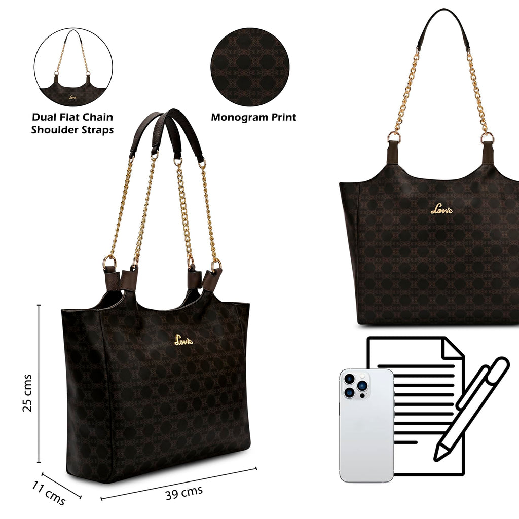 Lavie Women's Mono Madhia Tote Handbag | Ladies Purse | Gift for Women