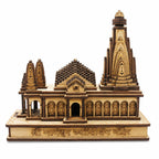 Wooden Nageshwar Jyotirlinga Temple Model | Miniature Shiv Mandir Decor for Home & Office | Laser Cut MDF Temple Showpiece | Hindu Spiritual Gift Item | 6 Inch Religious Desk Decor