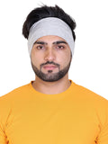 Gajraj Wide, Moisture Wicking and Non-Slip Exercise Workout Cotton Headband for Men and Women (Classic Grey)