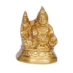 ARTVARKO Astadhatu Lakshmi Kuber Sitting Brass Statue Murti Laxmi Kuber Maharaj for Prosperity Money Home Office Safe Tijori(3 Inch)