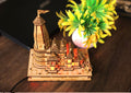 HaridwarDivine Ram Mandir Ayodhya 3D Model Wooden with LED Light (15x9x17) CM | Detachable Ram Mandir|Beautiful