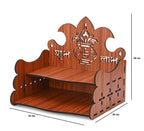 Gojeeva Fully Handmade Beautiful Small Wooden Home and Office Temple/Pooja Mandir KL1 Brown