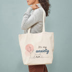Heu Cute Cat Printed Canvas Tote Bag | Eco-Friendly Reusable Cotton Shoulder Bag | Funny Quote Aesthetic Shopping Tote for Women & Men