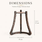 Helios Pyrr Tripods Candle Stand - Antique Copper | Luxury Metal Candle Holder Set for Home, Living Room & Gifts | Modern Decorative Centerpiece