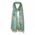 STOLE STUDIO Embellished Fancy Leaf Viscose Stole & Scarf