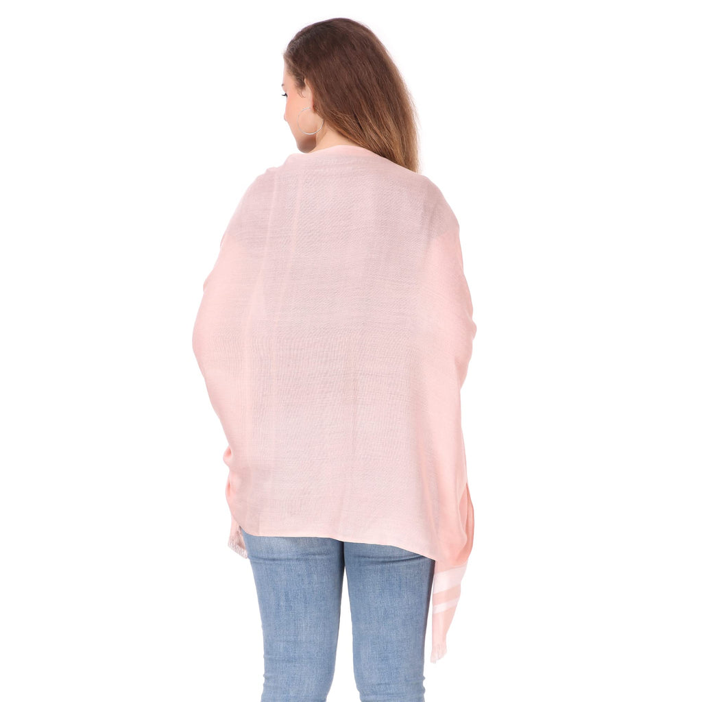 FWC Fill With Colours stole/scarf for girl/ladies Colour- Pink soft viscose cotton blend ethnic pattern scarves pack of 1 ST-38