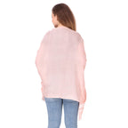 FWC Fill With Colours stole/scarf for girl/ladies Colour- Pink soft viscose cotton blend ethnic pattern scarves pack of 1 ST-38