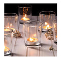 SPHINX Glass Votive Candle Holder, Tealight Candle Holder for Home Décor, Living Room, Table Centerpieces, Weddings, Dinner Parties, Candle Light Dinners, Gift - (Clear, Shot Glass-6 Pieces)