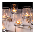 SPHINX Glass Votive Candle Holder, Tealight Candle Holder for Home Décor, Living Room, Table Centerpieces, Weddings, Dinner Parties, Candle Light Dinners, Gift - (Clear, Shot Glass-6 Pieces)