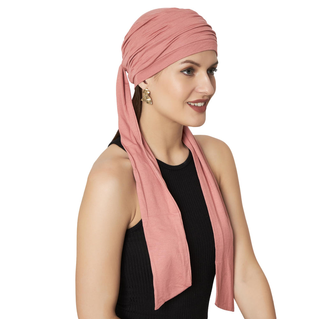 The Headscarves Women's Bamboo Viscose Prana Scarf For Hair Loss Chemo (HS131_DuskyRose)