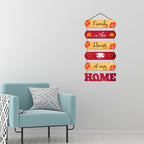 Artvibes Family Is the Heart Wooden Art Decoration item for Home | Decor Hanging Ornaments | Wall Art For Hall | Family Quotes Wall Hanging | Wall Poster | Quotes Decor Item | Art Prints (WH_6605N)
