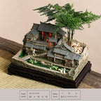 ROYAL FOUNTAIN Miniature Chinese Ancient Village House Model, Resin Figurine, 24x15x13 cm