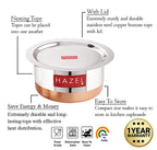 HAZEL Steel Copper Bottom Tope With Lid | Cooking Vessels and Utensils | Stainless Steel Patila, Capacity 5200 ml
