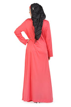 Momin Libas Coral Poly Knit Abaya & Burkha-Small