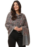 Pashmoda Women Gilkaari Pure Wool Embroidered Shawl (Size 101X203 CM)