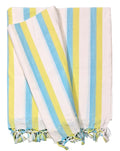 Arvore Bunkaar Pure Handloom 100% Soft Desi Bamboo Viscose Soft Bhagalpuri Andi Chadar/Summer Blanket/Khes/Top Sheet/AC Blanket/Odhne wali Chadar (Multi Color b, Striped, 1, Bhagalpuri Chadar) Kafalo