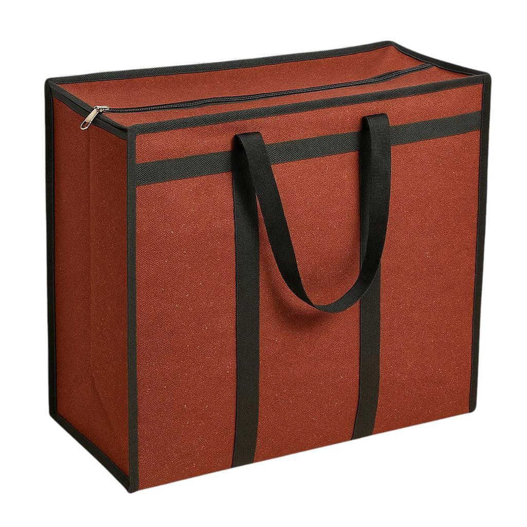 COTTON BLADES Big Eco Cotton Canvas Shopping Bags For Carry Milk Grocery Fruits Vegetable With Reinforced Handles Jhola Bag - (18X8.5X14 -Inches, Pack Of 3, Red)