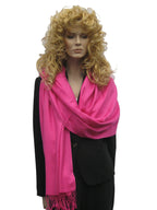Cashmere Pashmina Group: Solid Pashmina Shawl, Scarf, Wrap & Stole(Regular size) (Fuchsia)