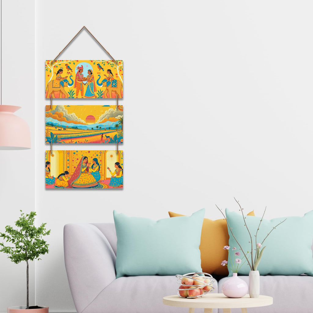 Artvibes Royal Couple Decorative MDF Wooden Wall Art for Home | Wood Decorative Items | Modern Decoration | Festive Decor | Art Print | Wall Illustrations | Paintings For Wall | Ideal Gifts (WH_9418N)