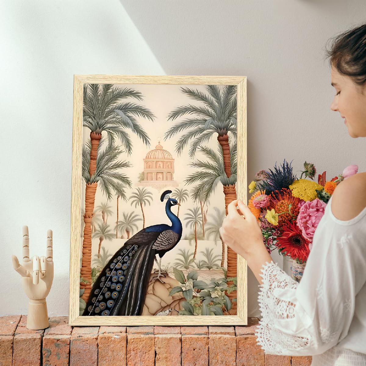 Madhubani Art Paintings, Painting For Wall Living Room, Peacock Vastu Painting, Set of 2 ArtX