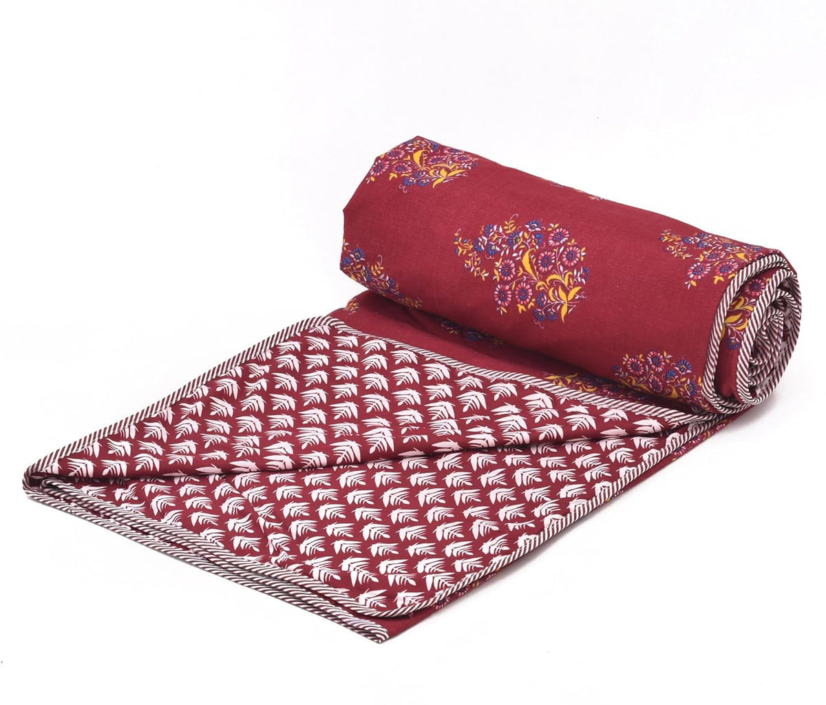 A Brand New - Umi Super Soft Brushed Microfiber Cotton 3-Layer Breathable Single Dohar, Pink, 57 x 87 (144cm x 220cm) / 4.75ft x 7.25ft, Reversible, Lightweight Summer Blanket Kafalo