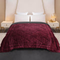 Cloth Fusion Fleece Sherpa Heavy Winter Quilt Blanket, Single 60x90 inch Kafalo